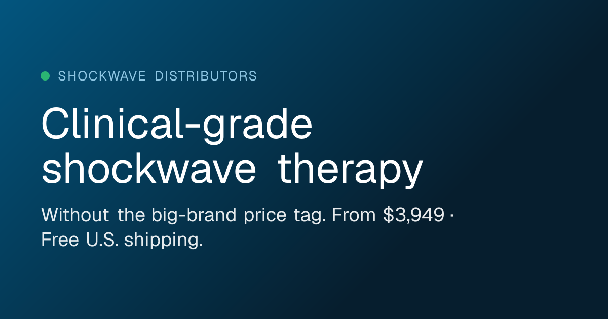 Shockwave Therapy Machines for Chiropractors & Clinics | Shockwave ...